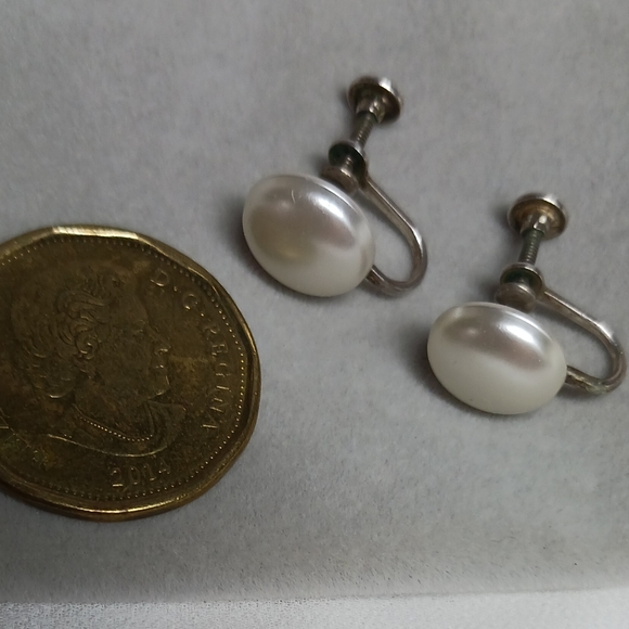 GORO STERLING pearl earrings - Picture 6 of 6